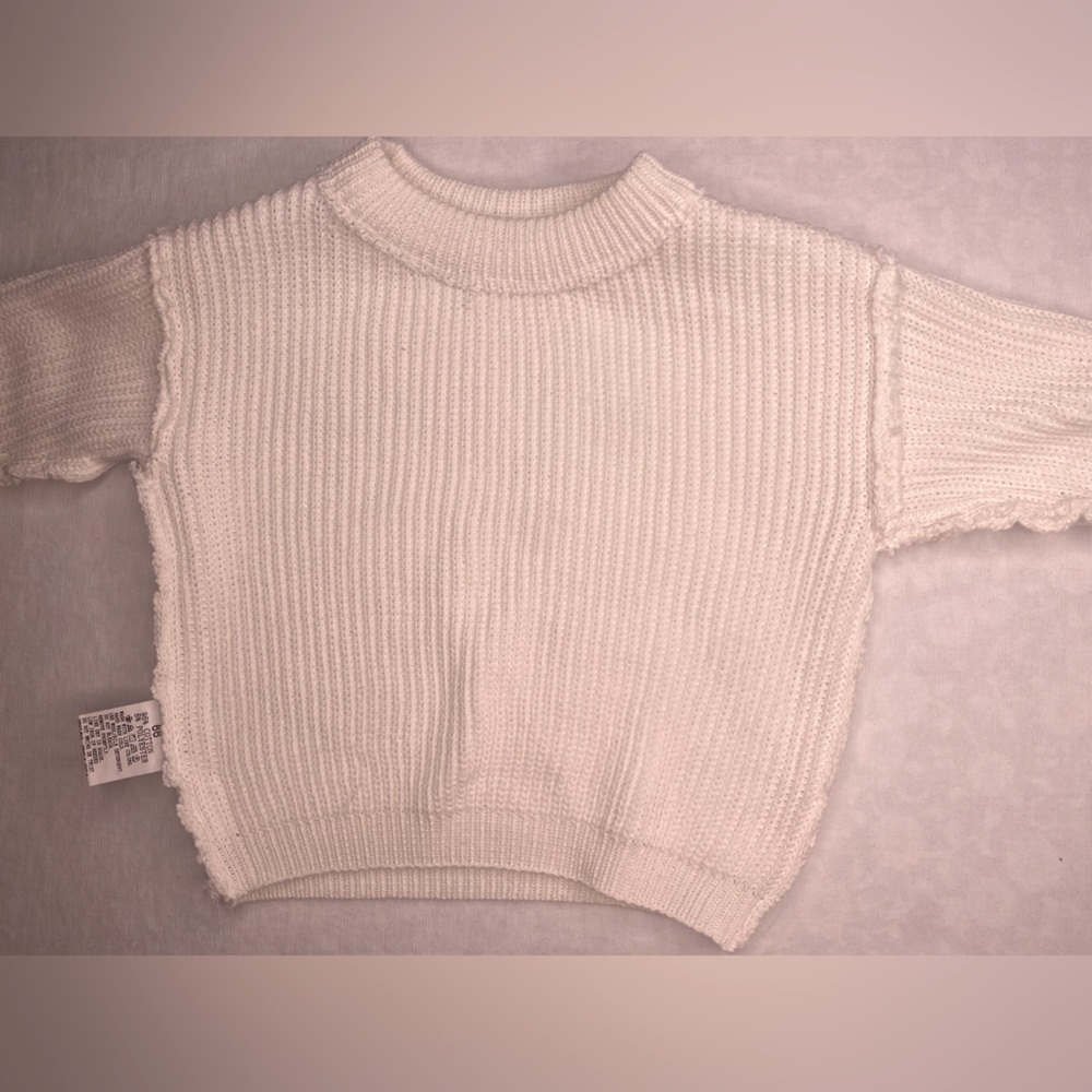NWOT Toddler Cozy White Knit Sweater Size 18-24 (Girl or Boy) - Picture 3 of 6
